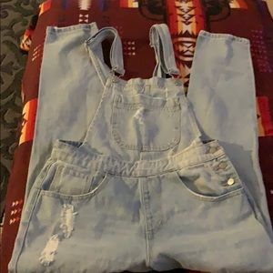 Forever 21 skinny jeans overalls